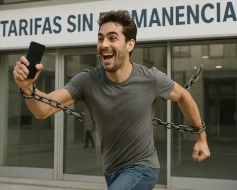 Hombre corriendo con una tarifa móvil sin permanencia