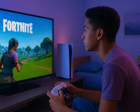 Gamer jugando a Fornite con tarifa movil