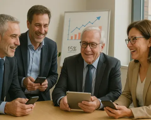 Personas de una PYME con su tarifa móvil