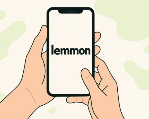 Smartphone con el logo de Lemmon, representando sus tarifas móviles.